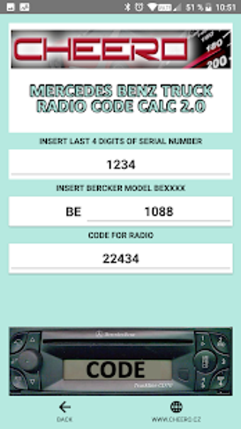 Image 2 for RADIO CODE CALC FOR MERCE…