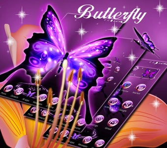 Imagen 3 para 3D Neon Butterfly Theme