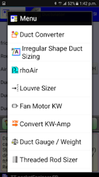 Image 0 for HVAC duct sizer - a Ductu…