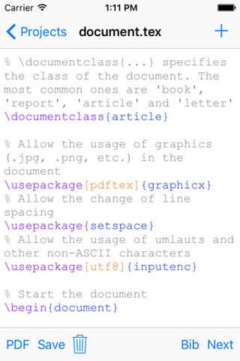 Image 0 for VerbTeX LaTeX Editor