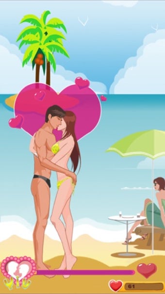 Image 1 for Couple Beach Kiss Love Ga…