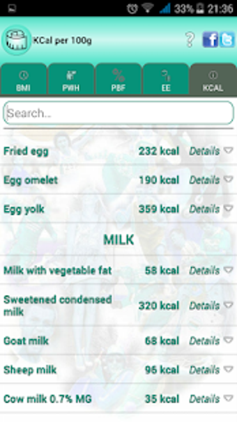 Image 1 for BMI Ideal weight and calo…