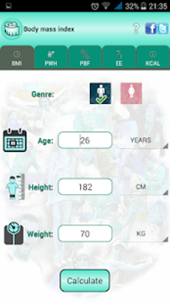 Image 0 for BMI Ideal weight and calo…