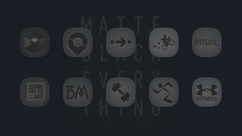 Imagen 2 para Matte Black Icon Pack
