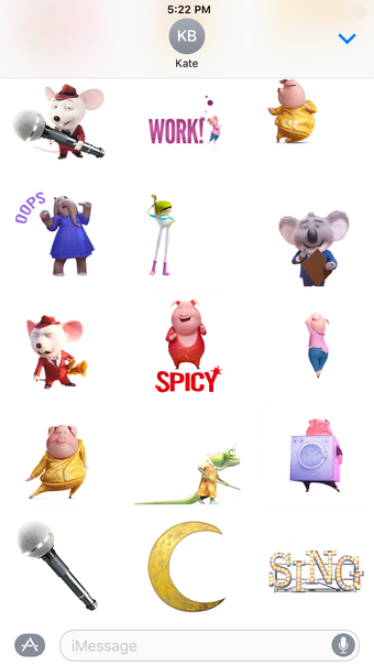 Image 0 for Sing Movie Stickers