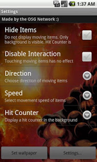Imagen 2 para Akuma Live Wallpaper