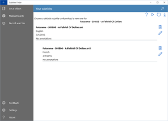 Imagen 1 para Subtitles Finder for Wind…