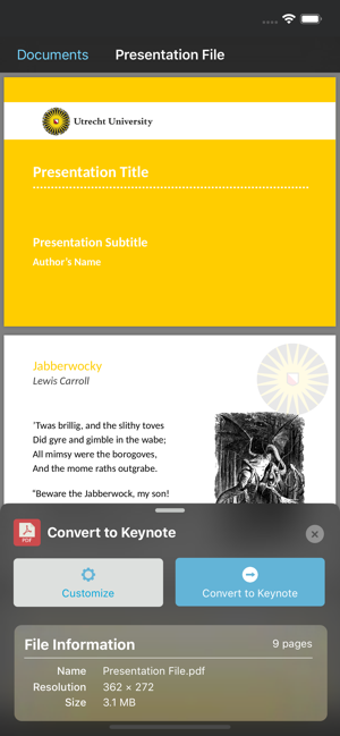Image 0 for PDF to Keynote