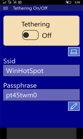 Imagen 0 para Tethering On/Off for Wind…