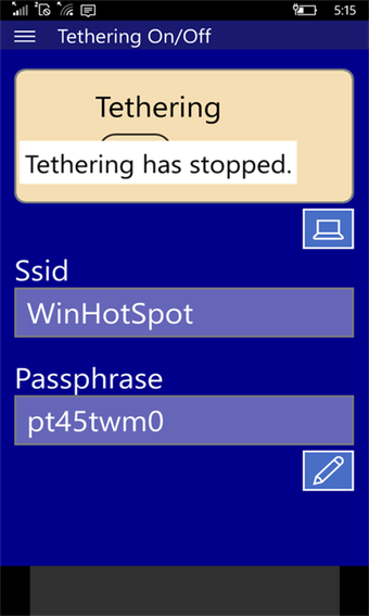 Image 2 for Tethering On/Off for Wind…