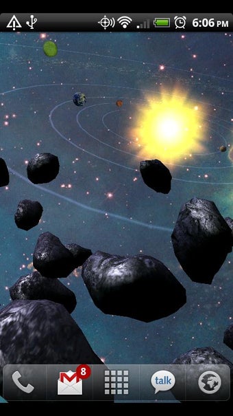 Imagen 1 para Asteroid Belt Live Wallpa…