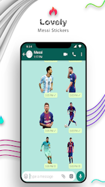 Imagen 1 para Messi Stickers For WhatsA…