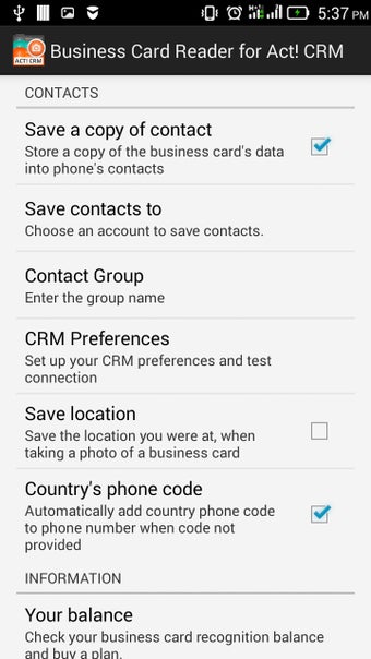 Imagen 9 para Business Card Reader Act!…