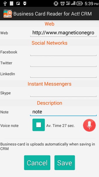 Imagen 8 para Business Card Reader Act!…