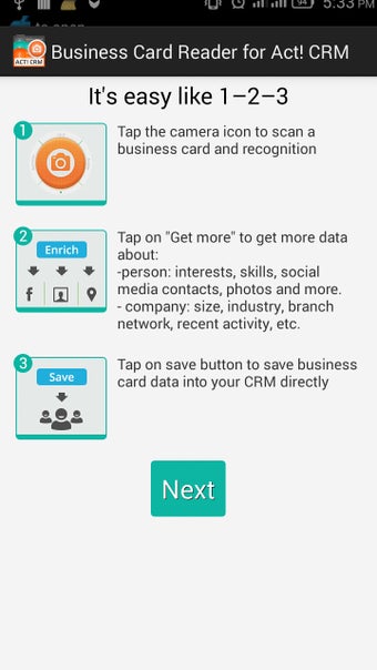 Imagen 5 para Business Card Reader Act!…