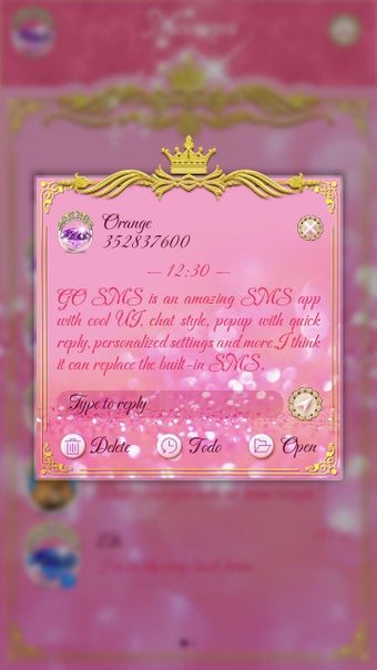 Imagen 2 para GO SMS PRO QUEEN THEME