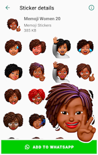 Imagen 1 para Memoji Black People Stick…