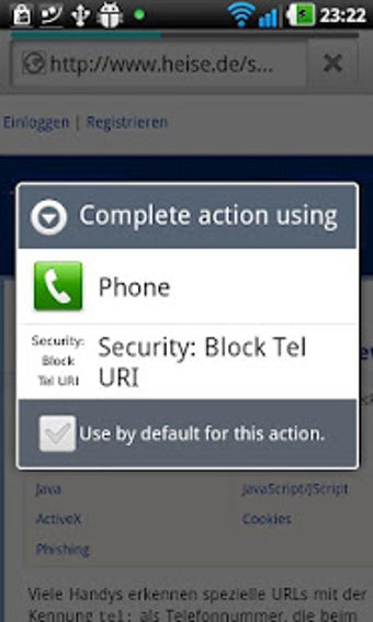 Image 1 for Security: Block Tel URI