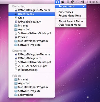 Imagen 0 para Recent Menu