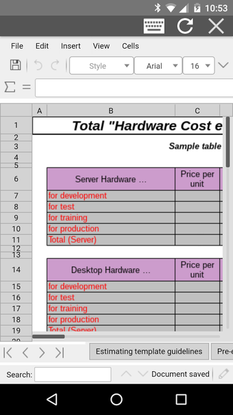 Imagen 1 para AndroXLS editor for XLS s…