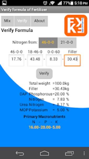 Imagen 3 para Fertilizer Mixing Calcula…