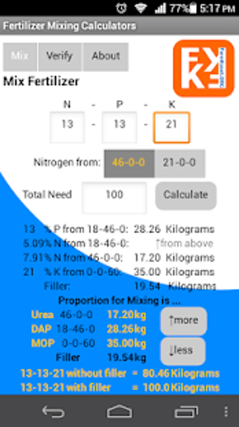 Imagen 0 para Fertilizer Mixing Calcula…