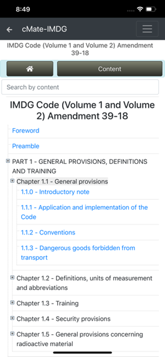 Image 1 for cMate-IMDG Code