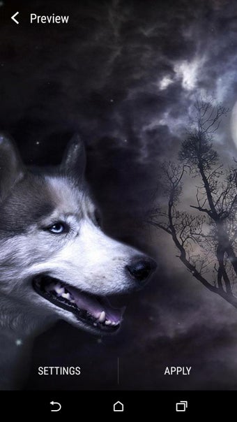 Imagen 2 para Wolf and Moon Live Wallpa…