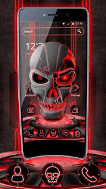 Image 2 for Tech Red Blood Skull Them…