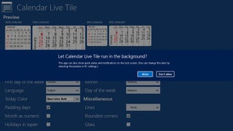 Calendar Live Tile for Windows 8 for Windows - Free download and