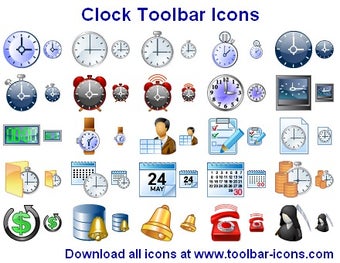 Imagen 0 para Clock Toolbar Icons
