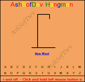 Image 0 for AshSofDev Hangman