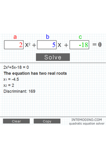 Imagen 0 para Quadratic Equation Solver