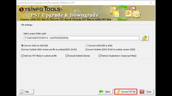 Image 0 for SysInfo PST Upgrade & Dow…