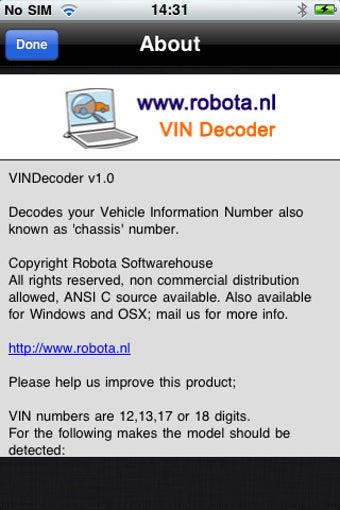 Image 0 for VIN Decoder