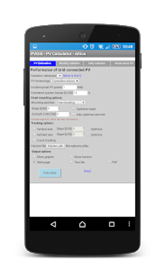 Image 0 for PVGIS - PV Calculator - A…