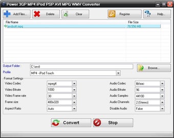 Image 0 for Power 3GP MP4 iPod PSP AV…