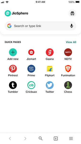 Image 0 for JioSphere: Web Browser