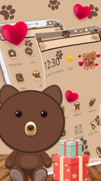 Image 1 for Cute Brown Bear Theme