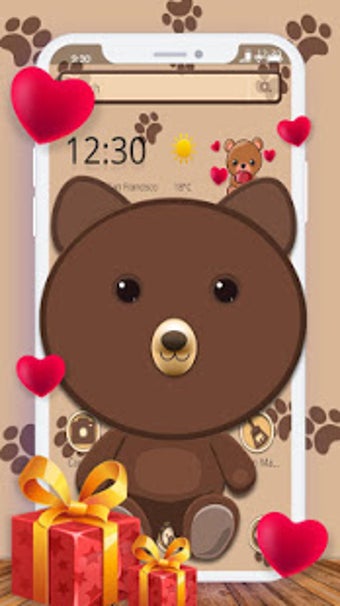 Image 0 for Cute Brown Bear Theme