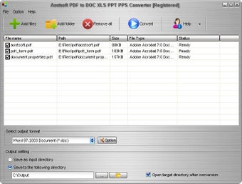 Image 0 for Aostsoft PDF to DOC XLS P…
