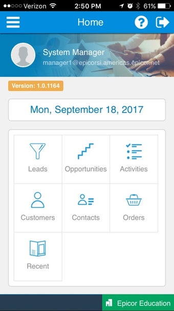 Image 1 for Epicor Mobile CRM