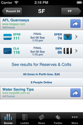 Image 0 for WAFL Fixtures, Results & …