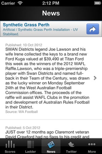 Image 2 for WAFL Fixtures, Results & …