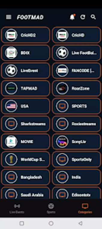 Image 0 for FootMad: Live Sports Stre…