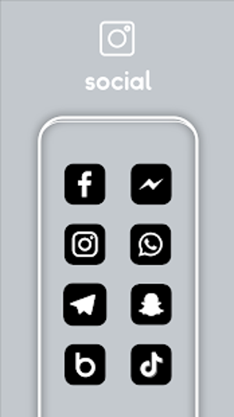 Imagen 2 para iOS 14 Black - Icon Pack