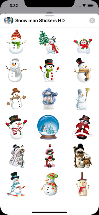 Image 2 for Snow man Stickers HD