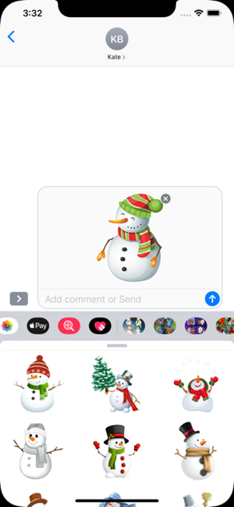 Image 1 for Snow man Stickers HD