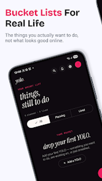 Image 0 for YOLO: Bucket List