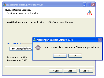 Imagen 1 para Messenger Backup Wizard